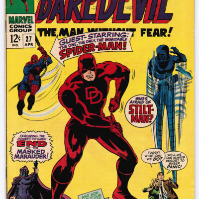 Daredevil 27 (1967) F with Spider-Man appearance [BB15-9016]